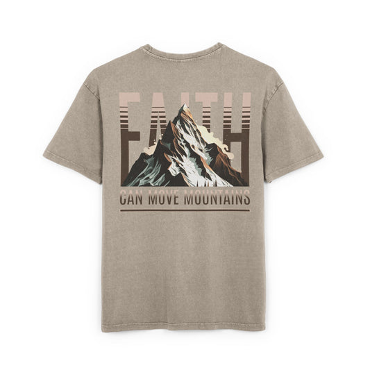 Mountains Acid Washed Heavy Oversized T-Shirt