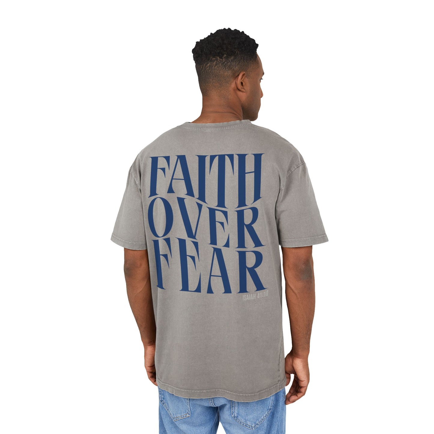 Faith Acid Washed Heavy Oversized T-Shirt