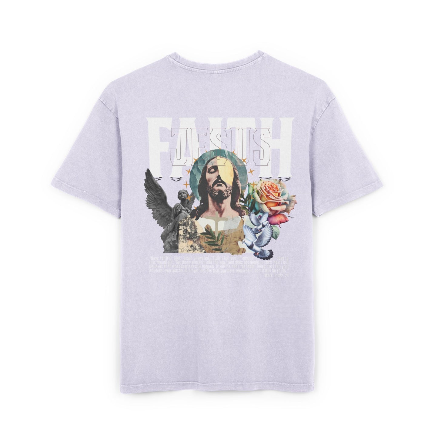 Have Faith Acid Washed Heavy Oversized T-Shirt