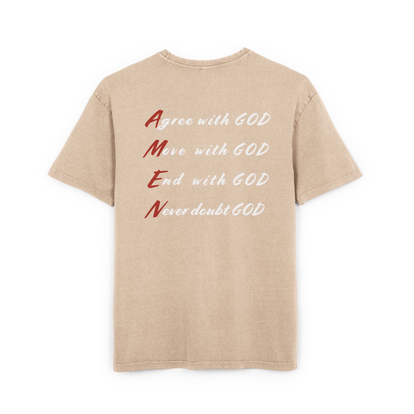 Amen Acid Washed Heavy Oversized T-Shirt