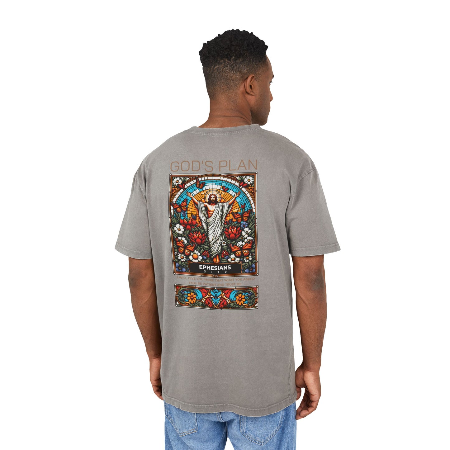 God's Plan Acid Washed Heavy Oversized T-Shirt