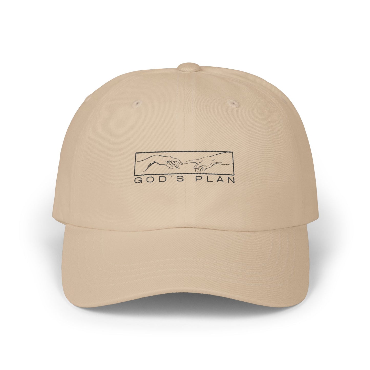 God's Plan Classic Dad Cap - White, Stone, Light Blue