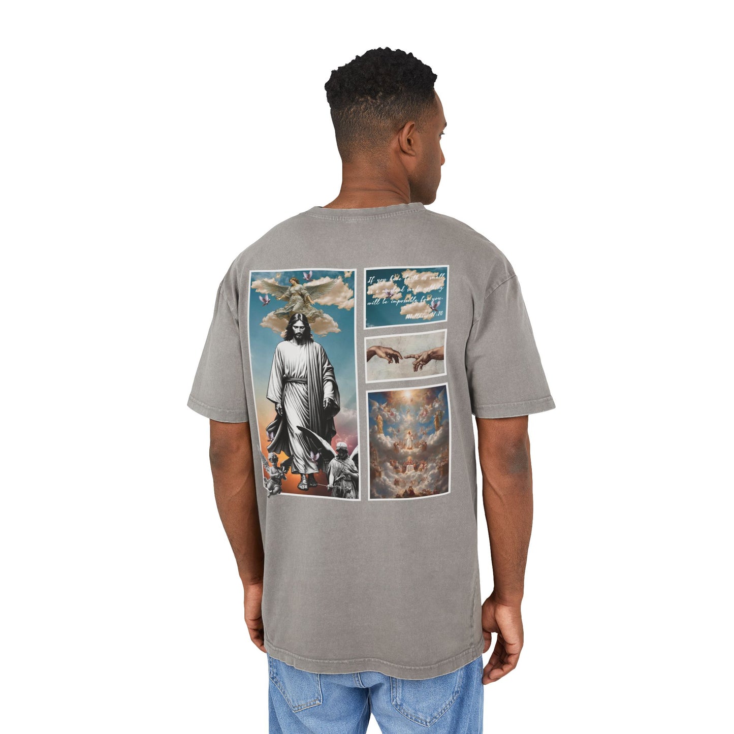 Jesus Acid Washed Heavy Oversized T-Shirt