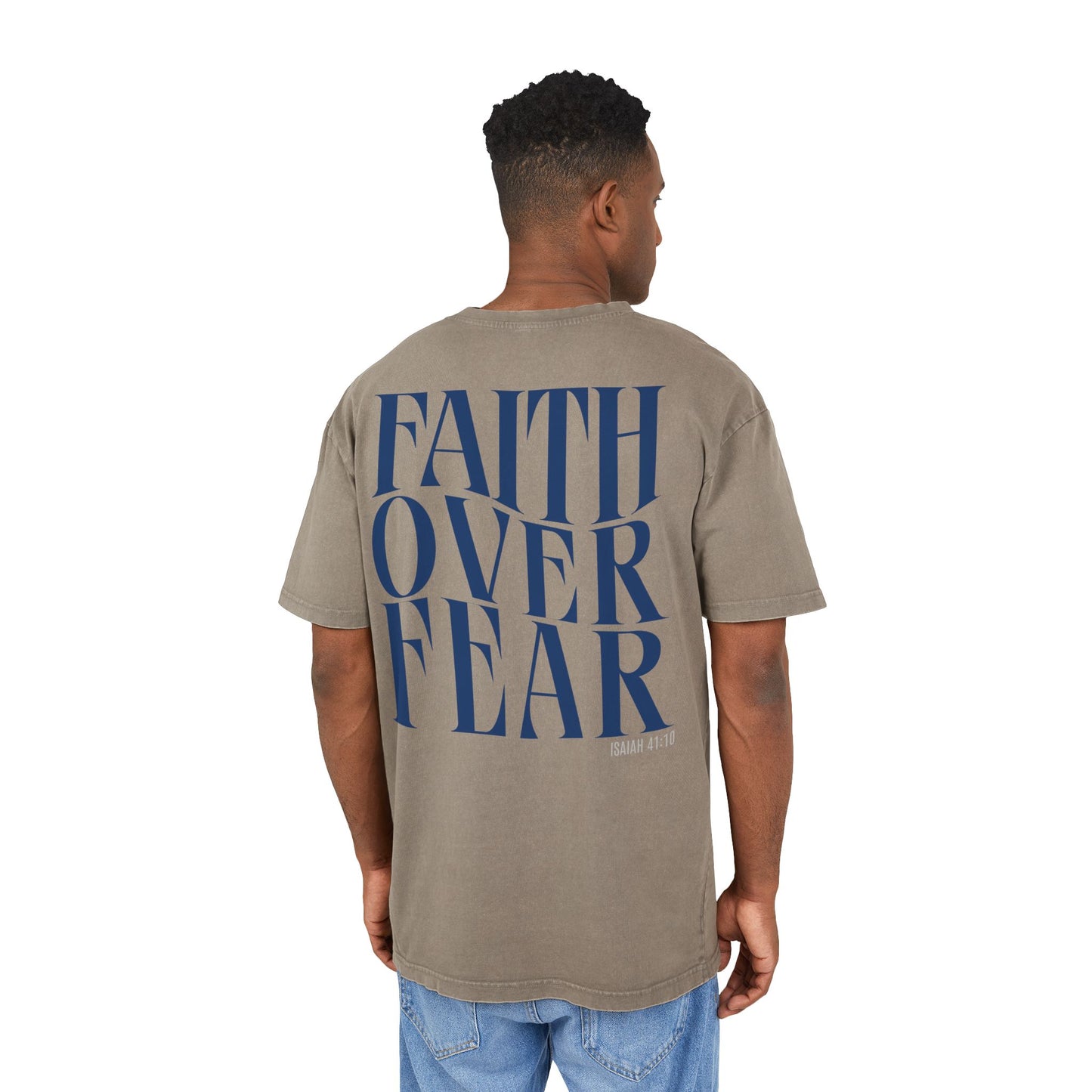 Faith Acid Washed Heavy Oversized T-Shirt