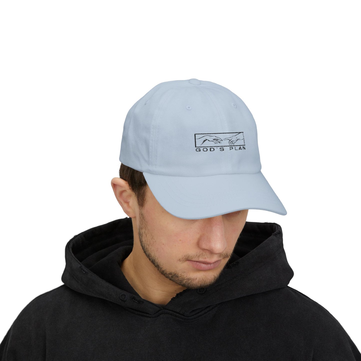 God's Plan Classic Dad Cap - White, Stone, Light Blue