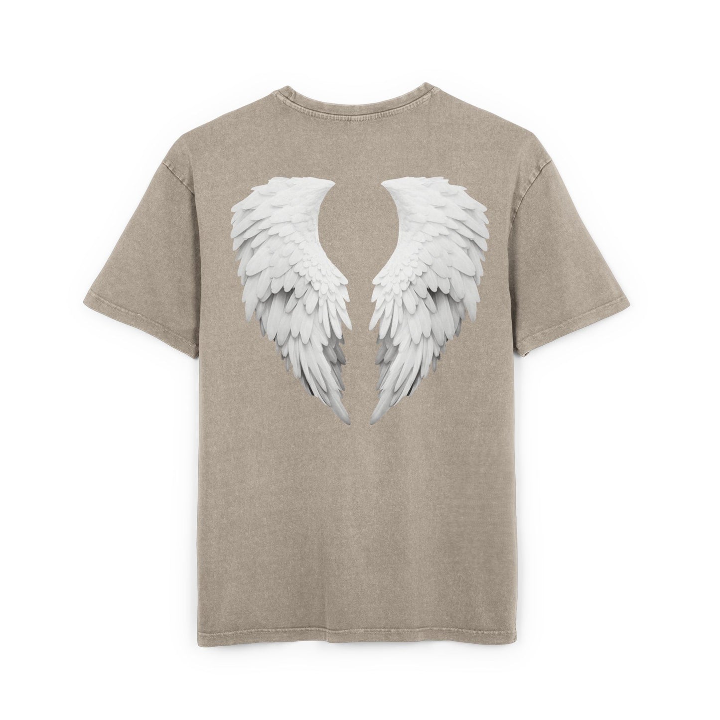 Angel Wings Acid Washed Heavy Oversized T-Shirt