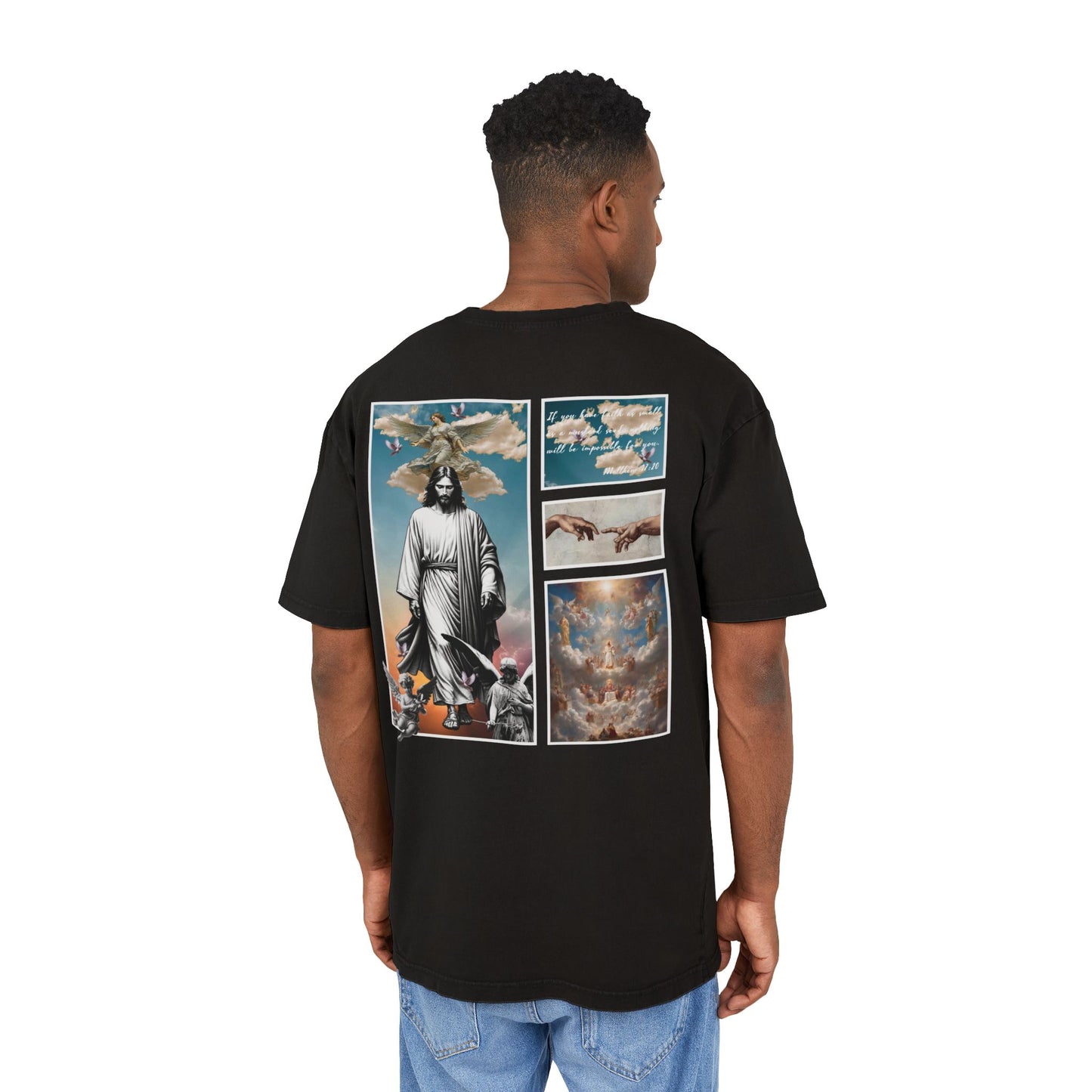 Jesus Acid Washed Heavy Oversized T-Shirt