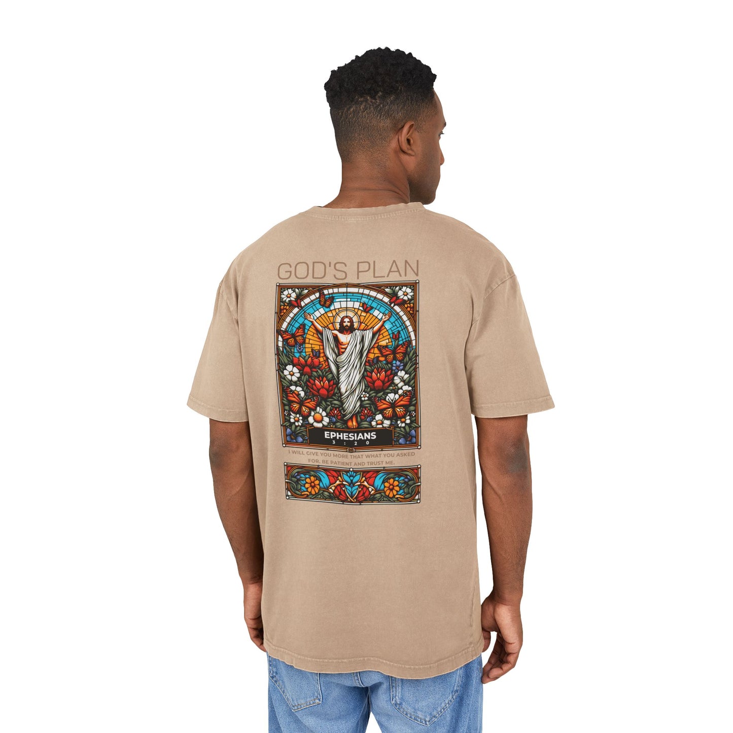 God's Plan Acid Washed Heavy Oversized T-Shirt