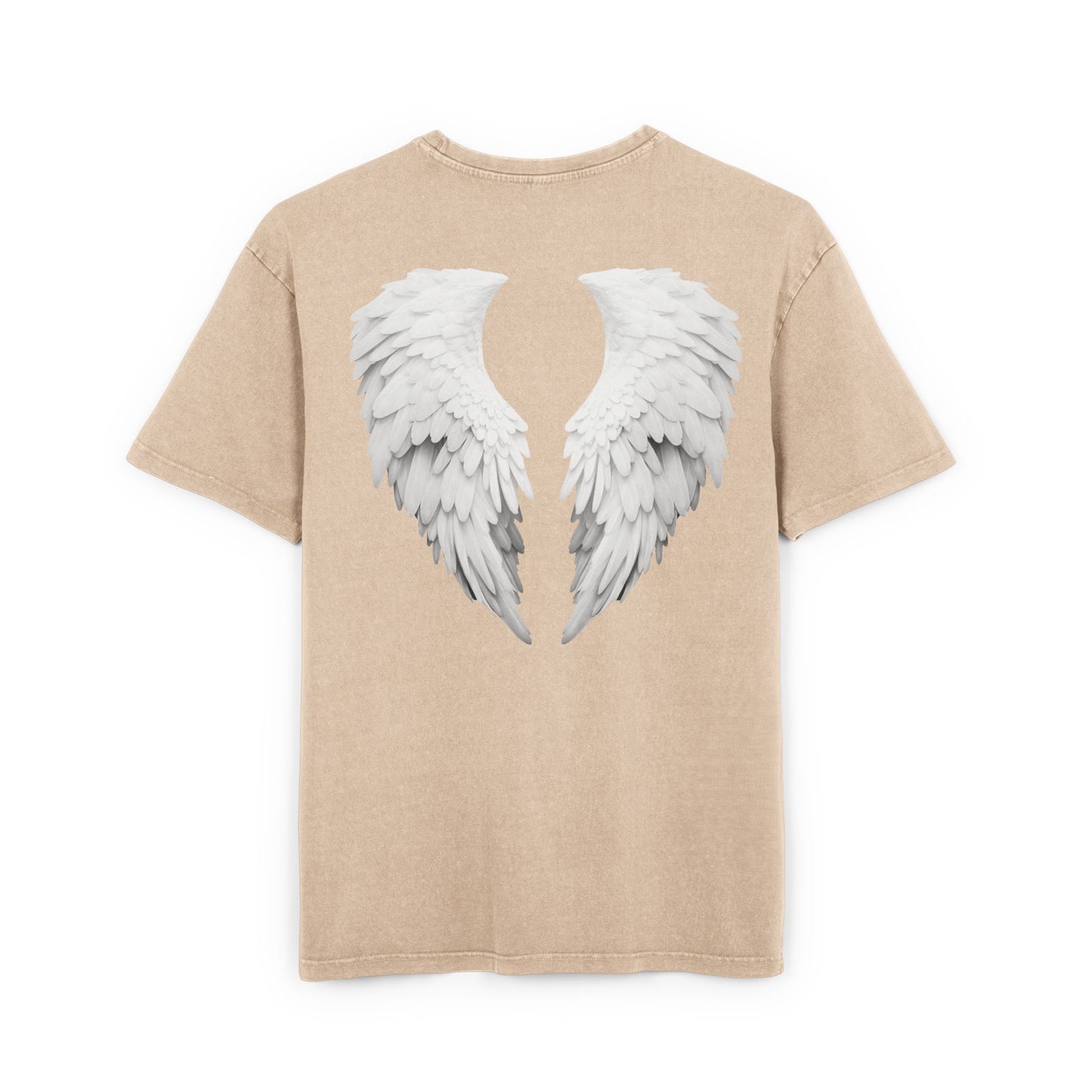 Angel Wings Acid Washed Heavy Oversized T-Shirt