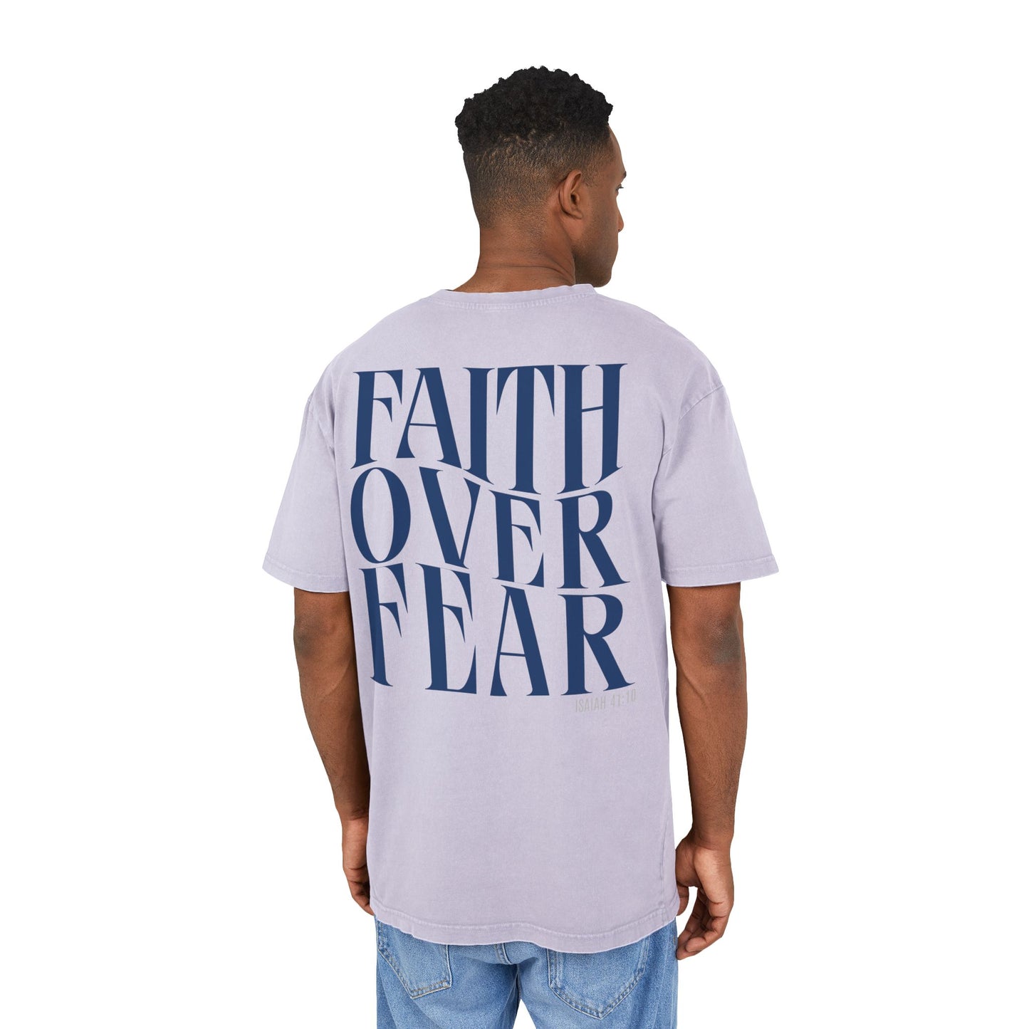 Faith Acid Washed Heavy Oversized T-Shirt