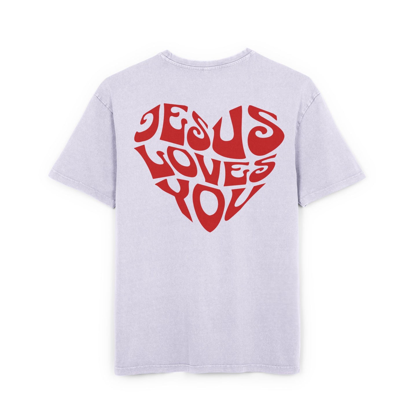 Jesus Loves You Acid Washed Heavy Oversized T-Shirt