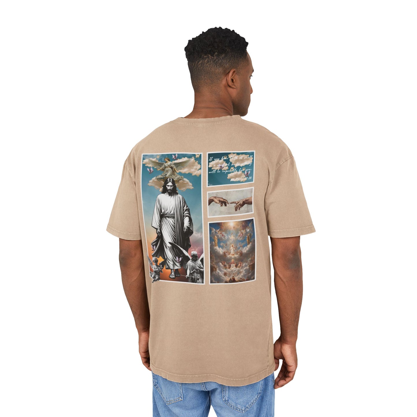 Jesus Acid Washed Heavy Oversized T-Shirt