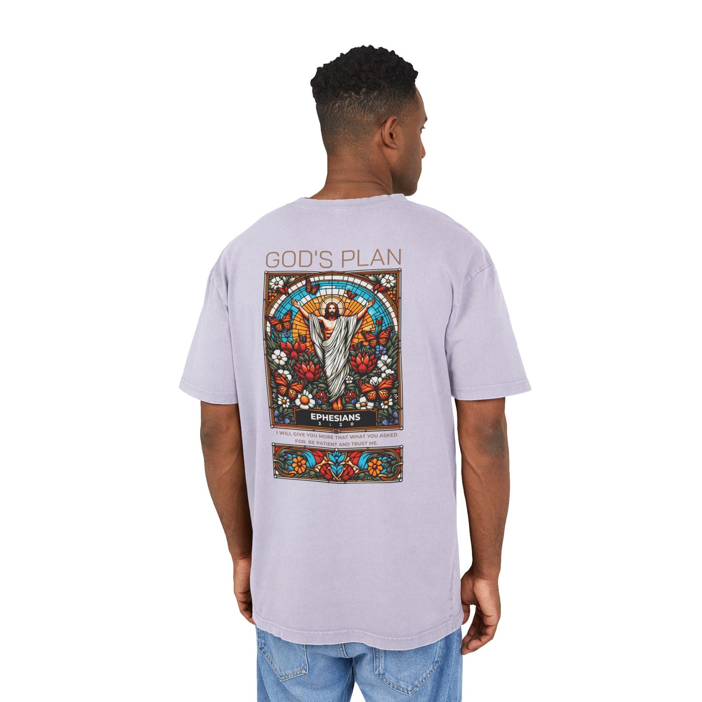 God's Plan Acid Washed Heavy Oversized T-Shirt