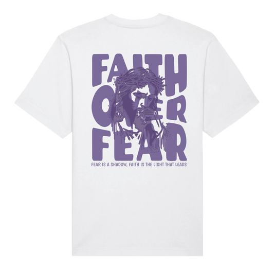 Fear Is the Shadow, Faith Is the Light Unisex Oversized T-Shirt